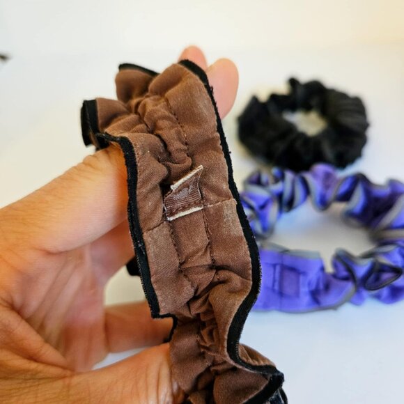 *Lululemon* Light Locks Scrunchie Skinny x 4 (Brown, Black, Purple, Green). - Picture 5 of 9